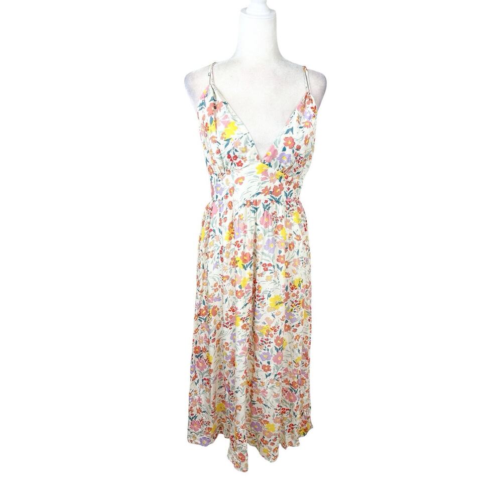 BB Dakota‎ by Steve Madden Dress Womens Size M Cream Flora Cottagecore Maxi - Picture 3 of 13